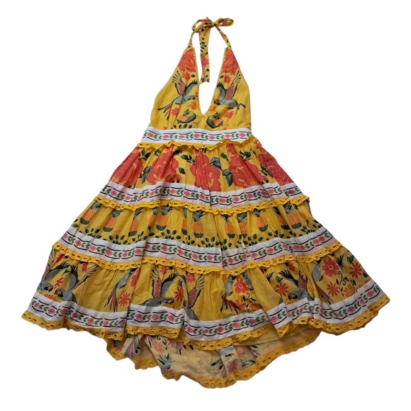 JessaKae Dresses & Skirts - NWT JessaKae Tropica Dress Halter Dress Women's XXL Yellow Vibrant Vacation